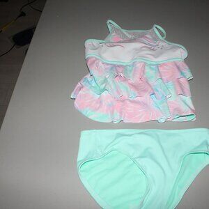 Multi Color Unicorn 2 Pcs Justice Tankini Swimsuit Size 14